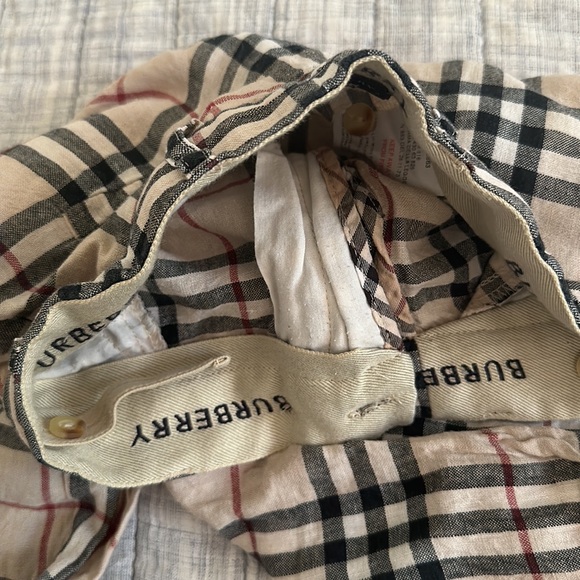 Vintage Burberry boys classic plaid linen pants size 6 - Picture 7 of 8